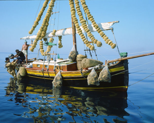 Pesca con palombaro in Grecia